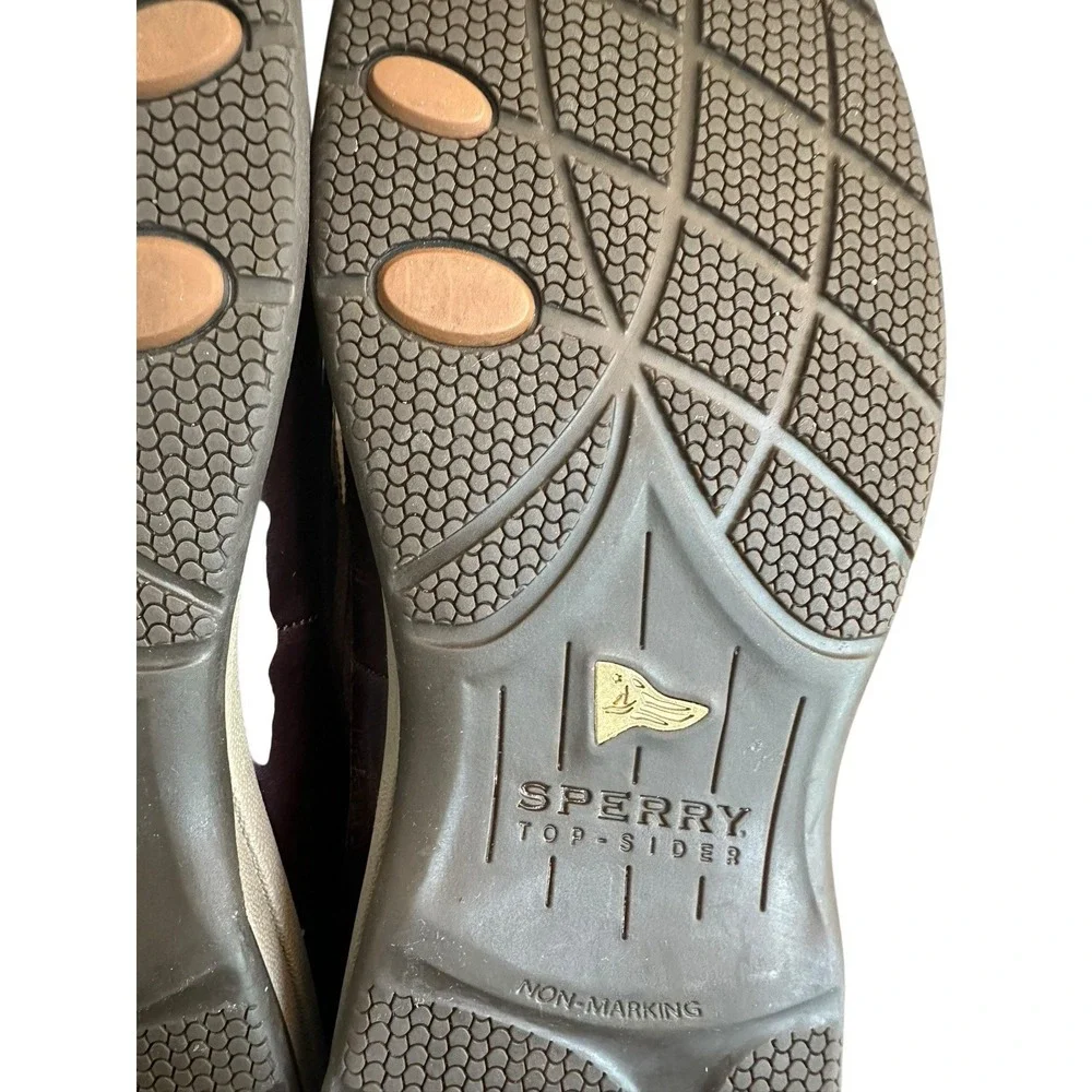 Sperry Mens Gold Cup Amaretto Leather Boat Shoes 0579052‎ Sz 11.5 Wide